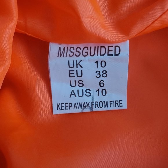 Missguided Women's Orange Layered Shorts, US 6 - Picture 6 of 7
